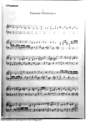 Sweelinck - Fantasia chromatica - Score