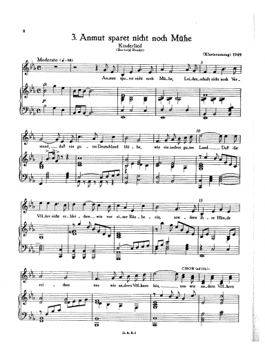 Eisler - Kinderlied, or Kinderhymne - Score