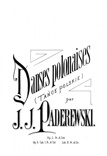 Paderewski - Danses Polonaises - Score