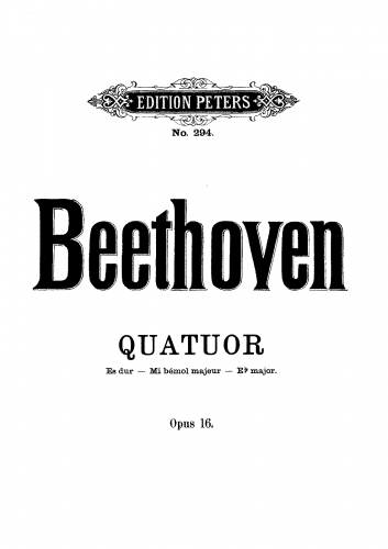 Beethoven - Quintet for Piano and Winds - For Violin, Viola, Cello and Piano (Beethoven)