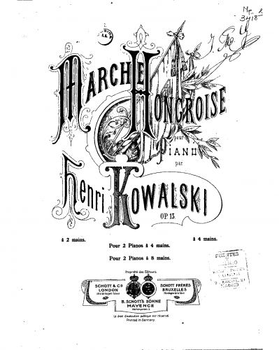 Kowalski - March hongroise - Piano Score - Score