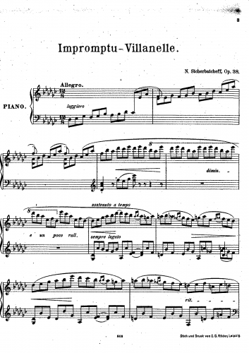 Shcherbachyov - Impromptu-Villanelle - Score