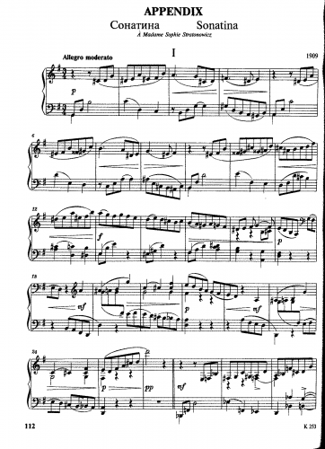 Balakirev - Sonatina - Score