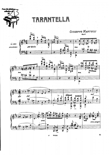 Martucci - Tarantella, Op. 6 - Score
