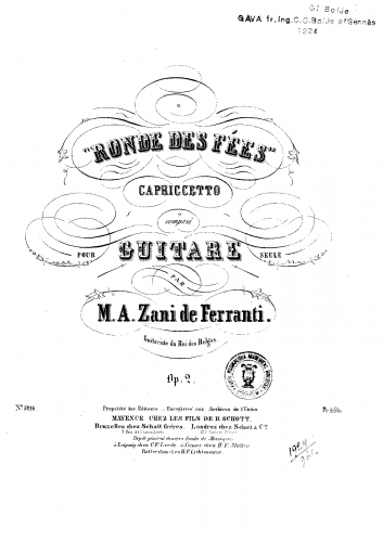 Ferranti - Capriccetto 'Ronde des Fées', Op. 2 - Score