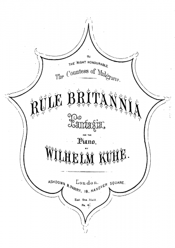 Kuhe - Fantasia on 'Rule Britannia' - Score