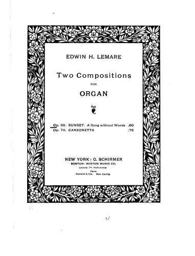 Lemare - A song without words - Organ score