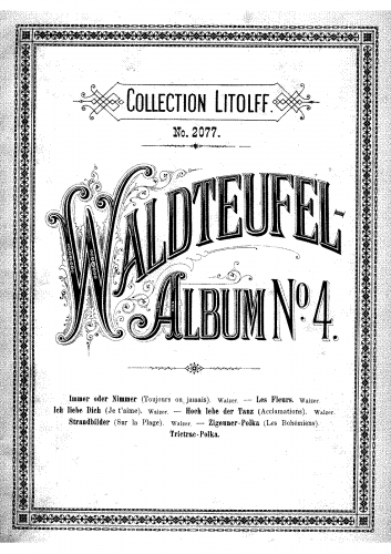 Waldteufel - Les bohémiens - For Piano solo - Score