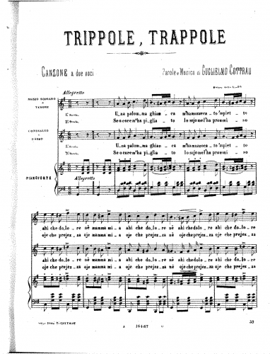 Cottrau - Trippole, trappole - complete score