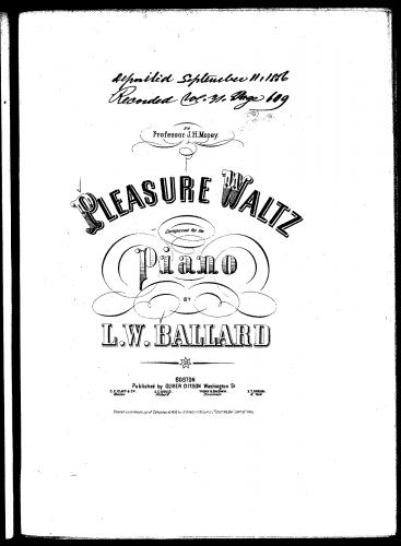 Ballard - Pleasure Waltz - Score