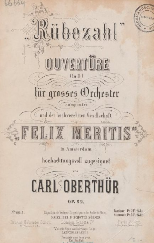 Oberthür - Rübezahl Overture - Score