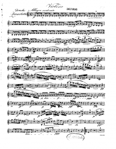 Dressler - Quartet No. 3 for Flute and Strings, Op. 37