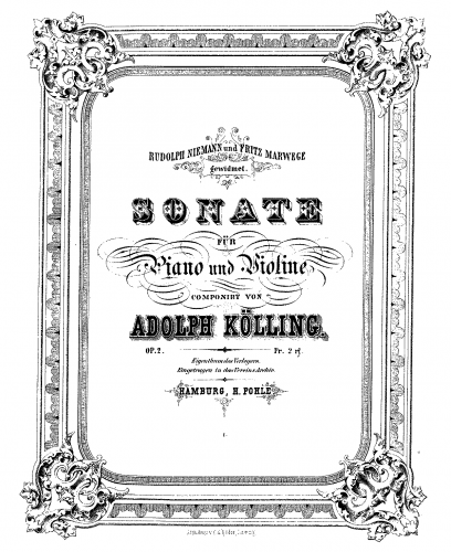 Kölling - Violin Sonata - Scores and Parts