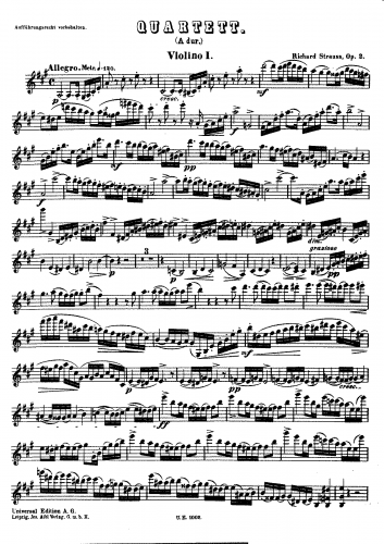 Strauss - String Quartet in A major