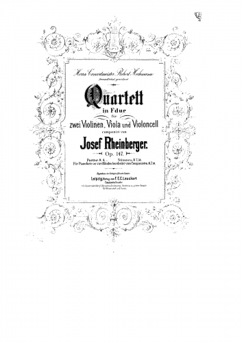 Rheinberger - String Quartet No. 2