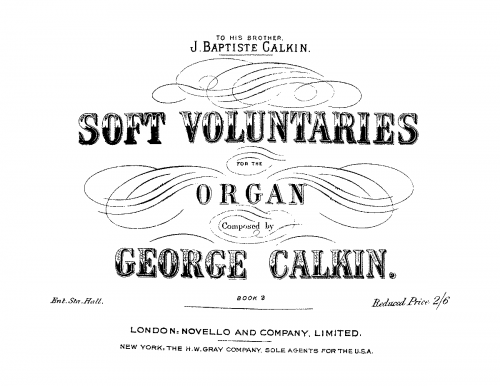 Calkin - Voluntaries for the Organ - Book 2 (Nos. 7-12)