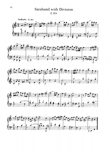 Purcell - Saraband with Division - Score