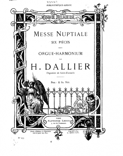 Dallier - Messe Nuptiale - Score