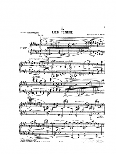 Schmitt - Pièces Romantiques Op. 42 - Score