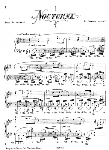Oswald - 2 Nocturnes, Op. 6 - Score