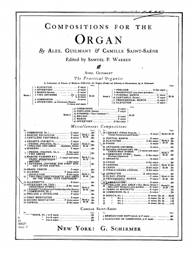 Guilmant - Pièces dans différents styles, Opp.15-20, 24-25, 33, 40, 44-45, 69-72, 74-75 - Organ Scores Book 3, Op. 17 - II. Marche funèbre et chant séraphique