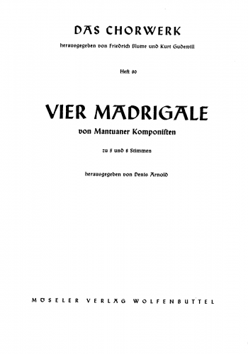 Wert - 4 Madrigals - Score