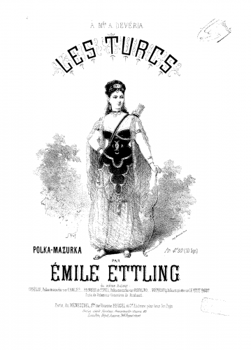 Ettling - Polka-mazurka sur 'Les Turcs' - Score