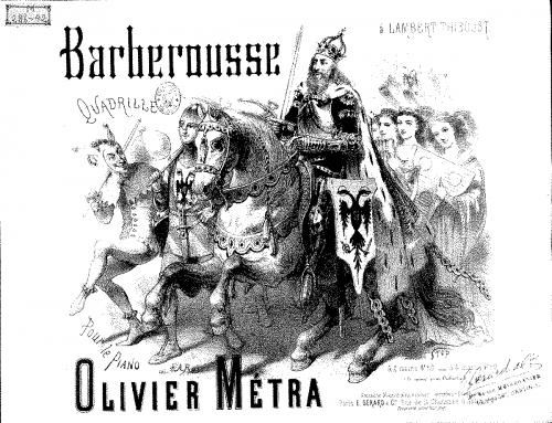 Métra - Barberousse - For Piano - Score
