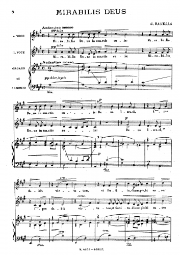Ramella - Mirabilis Deus - Vocal Score