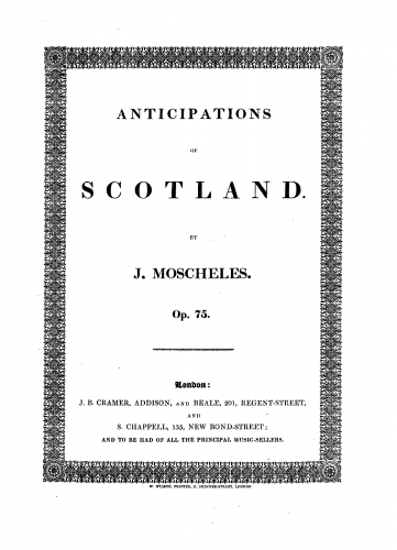 Moscheles - Anticipations of Scotland - Complete Score (Piano)