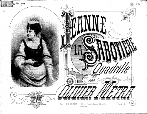 Métra - Jeanne la sabotière - Score