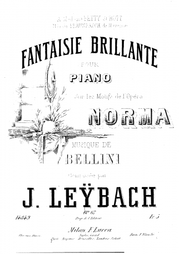 Leybach - Fantaisie brilliante on 'Norma' - Score