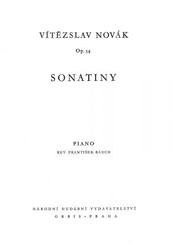 Novák - Sonatinas, Op. 54 - Score