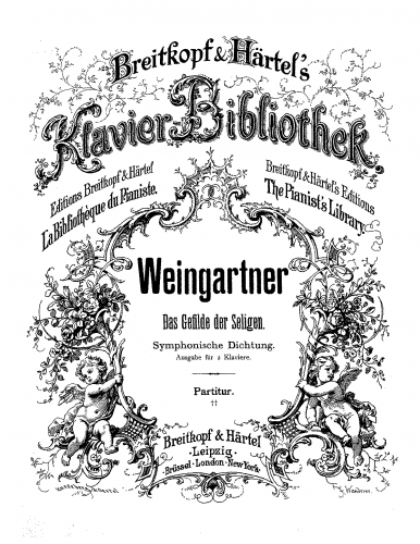 Weingartner - Das Gefilde der Seligen - For 2 Pianos (Composer) - Score