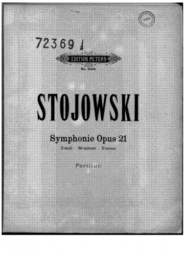 Stojowski - Symphony - Score