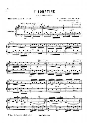 Lack - Sonatine No. 1, Op. 48 - Score