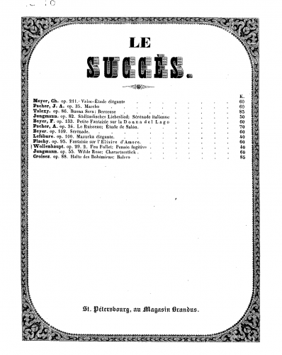 Wollenhaupt - 10 Morceaux pour le piano - 2. Feu follet