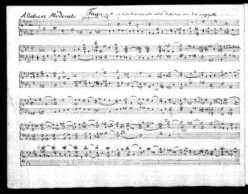 Bach - Fugue in E-flat major - Score