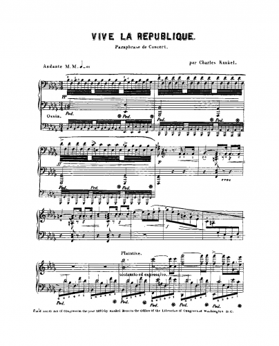 Kunkel - Vive la République - For Piano solo (Kunkel) - Score