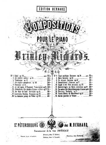 Richards - Bolero de l'opéra 'Les vêpres siciliennes' - Score