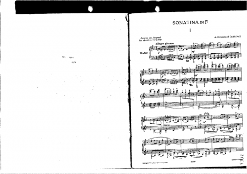 Grechaninov - 2 Sonatinen, Op. 110 - No. 2 in F Major