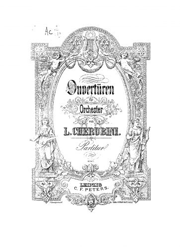Cherubini - Anacréon, ou Lamour fugitif - Overture - Score