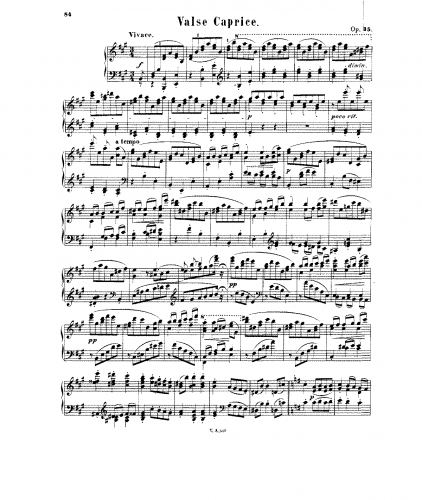 Scharwenka - Valse-Caprice, Op. 35 - Score