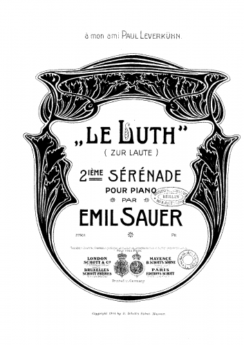 Sauer - Le Luth - Score