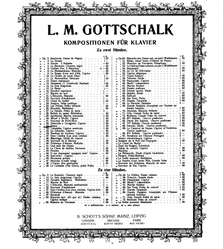 Gottschalk - Danza - Score