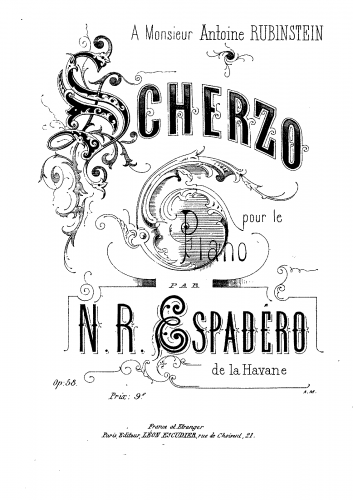 Ruiz Espadero - Scherzo - Score