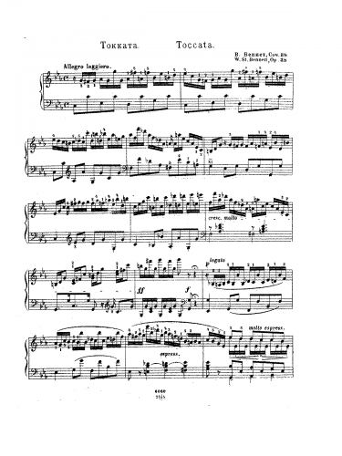 Bennett - Toccata, Op. 38 - Score