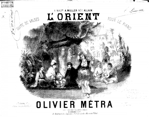 Métra - L'Orient - For Piano 4 Hands (Roques) - Score