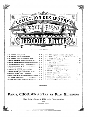 Ritter - Les sylphes - Score