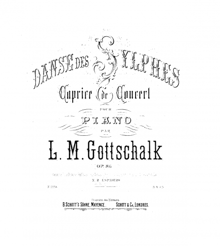 Gottschalk - Danse des sylphes - Score